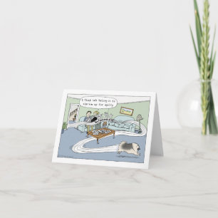 Keeshond Dog Agility Cartoon Birthday Custom Card