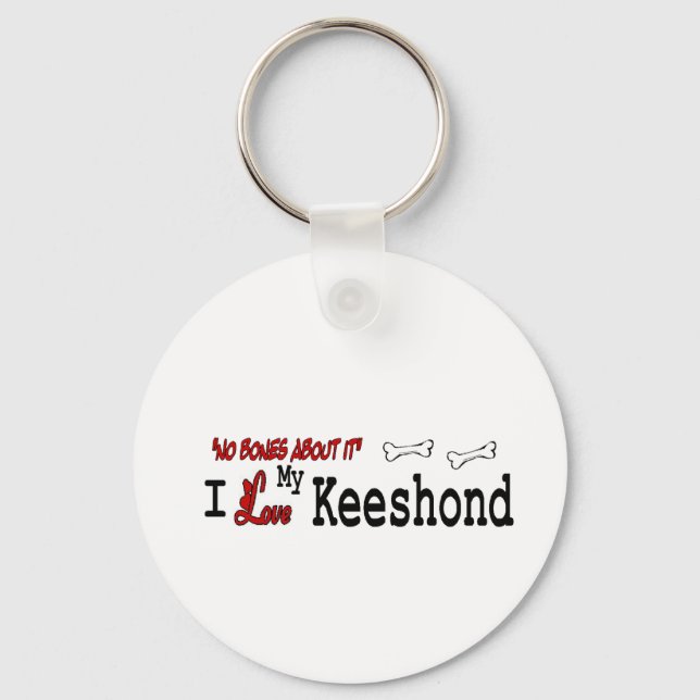 Keeshond Dog Gifts Key Ring (Front)