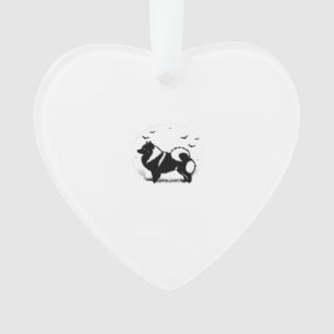 Keeshond Dog � Halloween Moon Silhouette Classic T Ornament