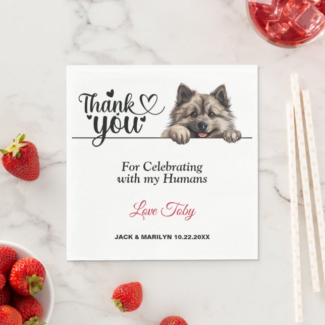 Keeshond Dog Paper Napkin (Insitu)