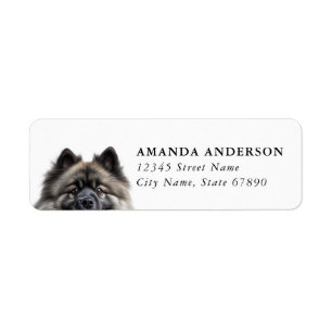 Keeshond Dog Return Address Labels