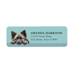 Keeshond Dog Return Address Labels