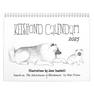 Keeshond Dogs Calendar 