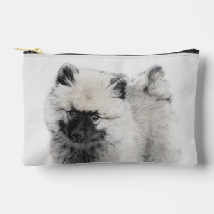 Keeshond Drawing Kees Puppy Cute Original Dog Art Accessory Pouch