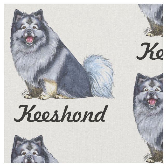 keeshond fabric (Close Up)