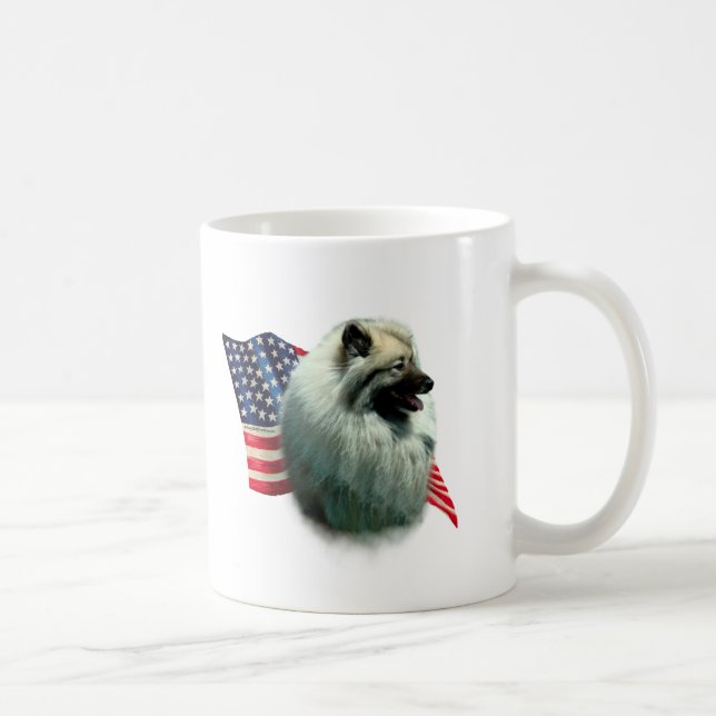 Keeshond Flag Coffee Mug (Right)