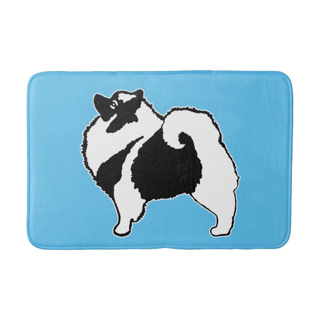 Keeshond Graphics  - Cute Original Dog Art Bath Mat (Front)