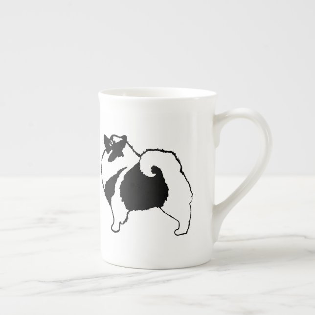 Keeshond Graphics  - Cute Original Dog Art Bone China Mug (Right)