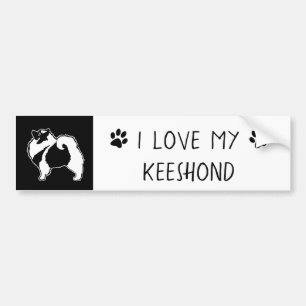 Keeshond Graphics  - Cute Original Dog Art Bumper Sticker