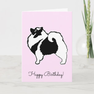 Keeshond Graphics  - Cute Original Dog Art Card