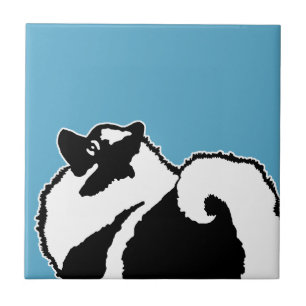 Keeshond Graphics  - Cute Original Dog Art Ceramic Tile