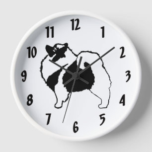 Keeshond Graphics  - Cute Original Dog Art Clock