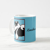 Keeshond Graphics  - Cute Original Dog Art Coffee Mug (Front Left)