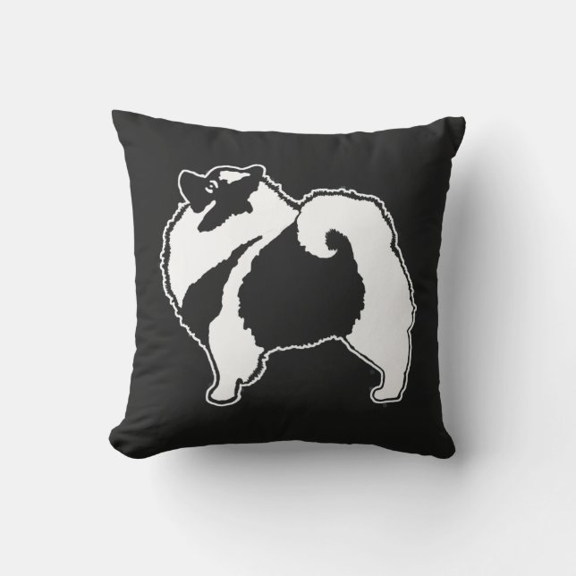 Keeshond Graphics  - Cute Original Dog Art Cushion (Front)