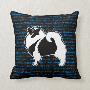 Keeshond Graphics - Cute Original Dog Art Cushion