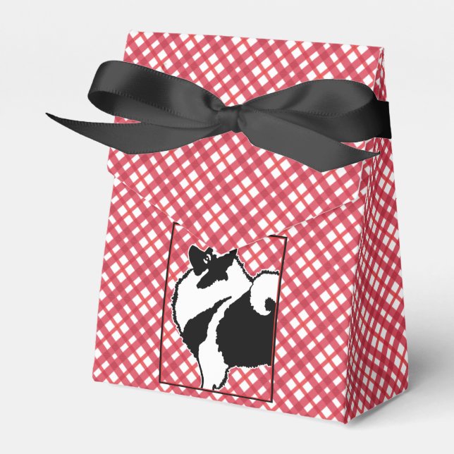Keeshond Graphics  - Cute Original Dog Art Favour Box (Front Side)