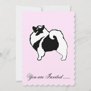 Keeshond Graphics - Cute Original Dog Art Invitation