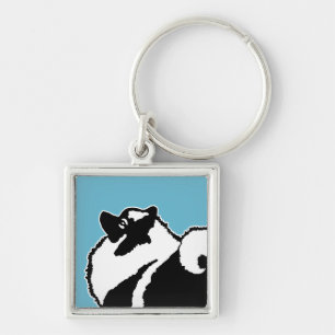 Keeshond Graphics - Cute Original Dog Art Key Ring