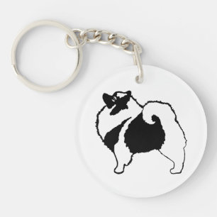 Keeshond Graphics - Cute Original Dog Art Key Ring