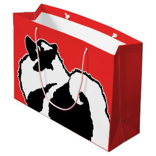 Keeshond Graphics  - Cute Original Dog Art Large Gift Bag