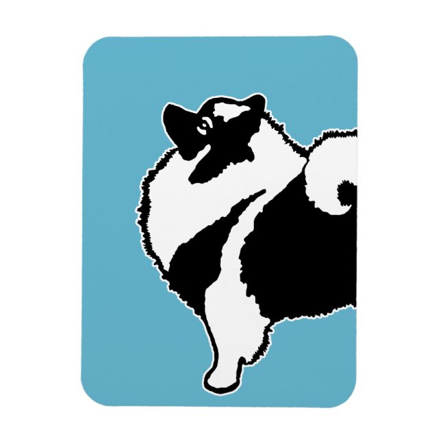 Keeshond Graphics  - Cute Original Dog Art Magnet (Vertical)