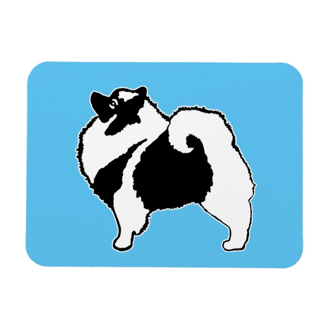 Keeshond Graphics  - Cute Original Dog Art Magnet (Horizontal)