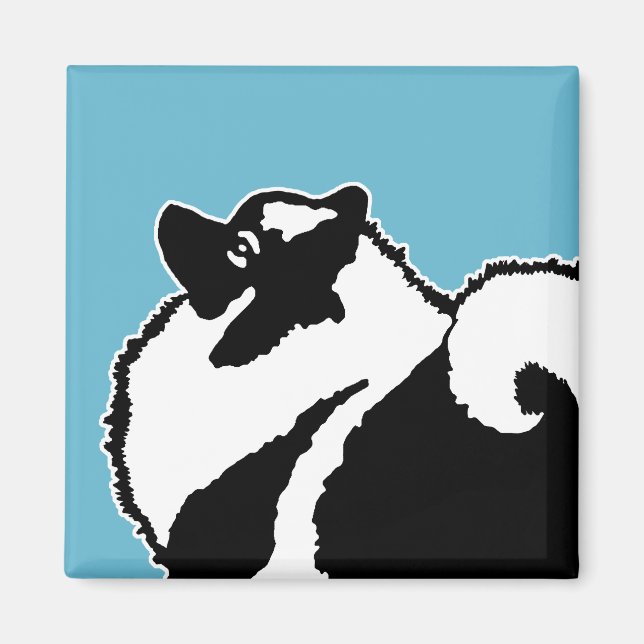 Keeshond Graphics  - Cute Original Dog Art Magnet (Front)