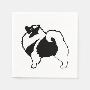Keeshond Graphics - Cute Original Dog Art Napkin