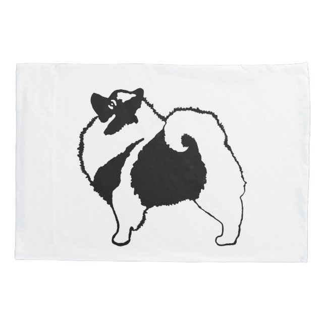Keeshond Graphics  - Cute Original Dog Art Pillowcase (Back)