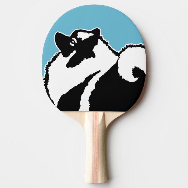 Keeshond Graphics  - Cute Original Dog Art Ping Pong Paddle (Front)