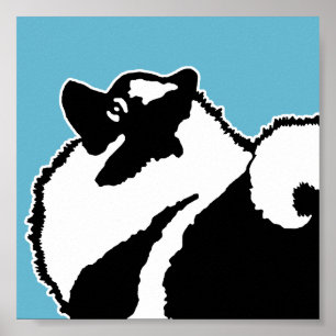 Keeshond Graphics  - Cute Original Dog Art Poster