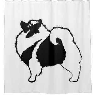 Keeshond Graphics - Cute Original Dog Art Shower Curtain