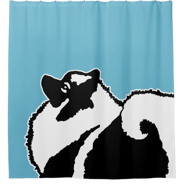 Keeshond Graphics  - Cute Original Dog Art Shower Curtain (Front)