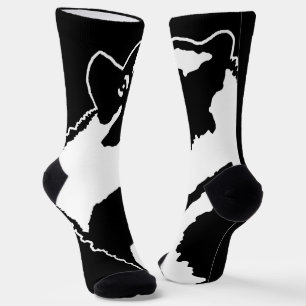 Keeshond Graphics  - Cute Original Dog Art Socks