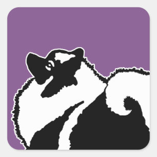 Keeshond Graphics  - Cute Original Dog Art Square Sticker