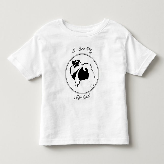Keeshond Graphics  - Cute Original Dog Art Toddler T-Shirt (Front)