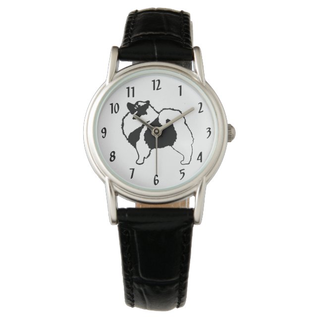 Keeshond Graphics  - Cute Original Dog Art Watch (Front)
