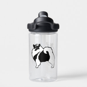 Keeshond Graphics - Cute Original Dog Art Water Bottle