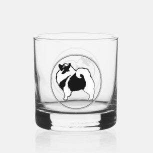 Keeshond Graphics - Cute Original Dog Art Whiskey Glass