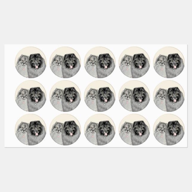 Keeshond Graphics Keeshond Mum and Son (Sheet)