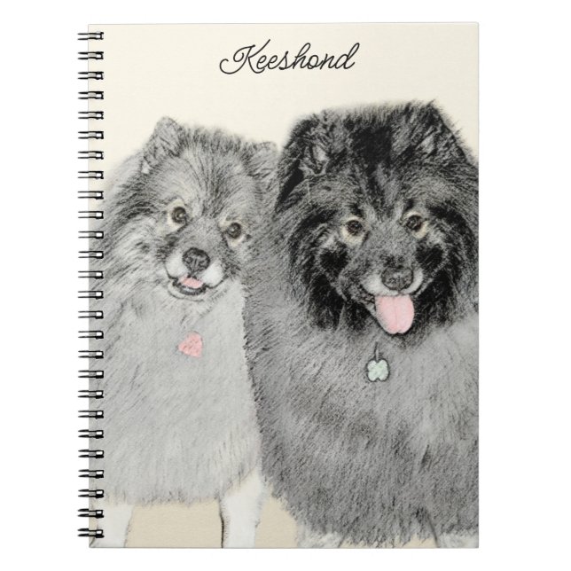 Keeshond Graphics Keeshond Mum and Son Notebook (Front)