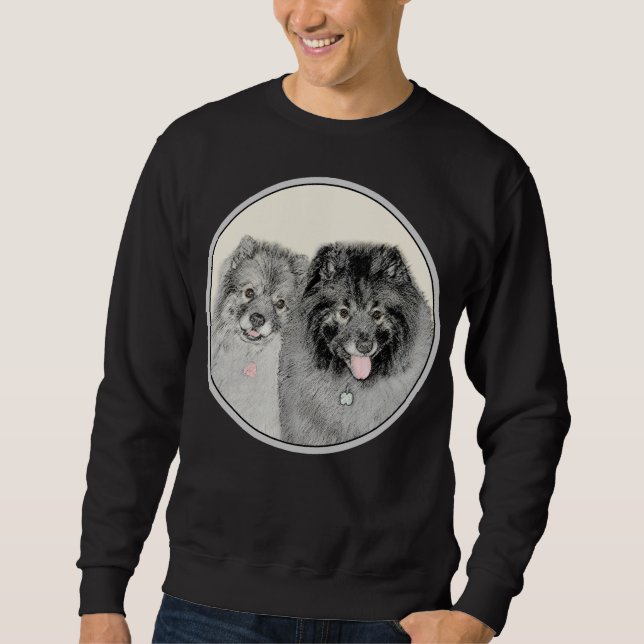 Keeshond Graphics Keeshond Mum and Son Sweatshirt (Front)