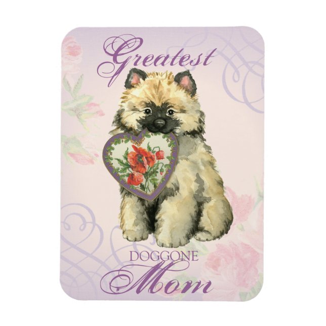 Keeshond Heart Mum Magnet (Vertical)