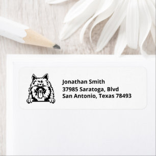 KEESHOND   Image on Return Address Label
