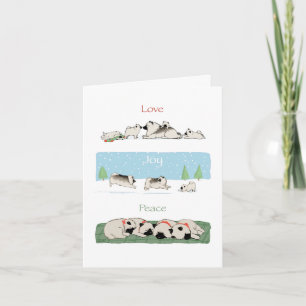 Keeshond Love Joy Peace   Cute Keeshonden Holiday