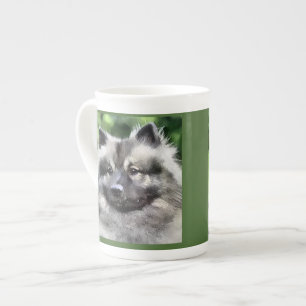 Keeshond Lovers Art Gifts Bone China Mug
