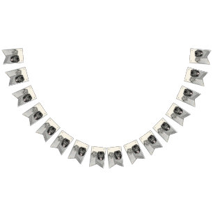 Keeshond Mum and Son Painting - Original Dog Art Bunting