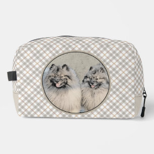 Keeshond Painting 2 Keeshonden Original Dog Art Dopp Kit