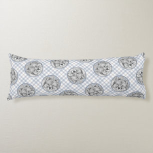 Keeshond Painting Kees Cute Original Pet Dog Art Body Cushion