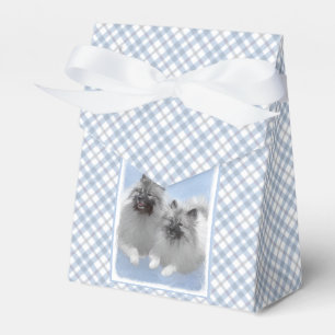 Keeshond Pair of Kees Painting Original Animal Art Favour Box